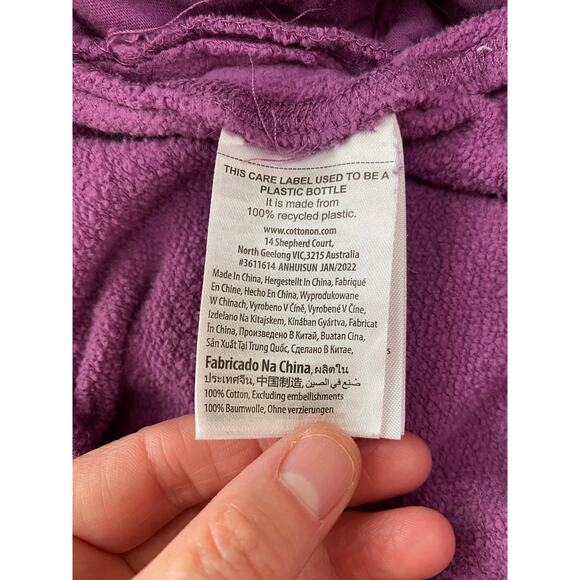 Cotton On Garments Women's Size L Purple Heavyweight Drawstring Sweatpants - Picture 5 of 6